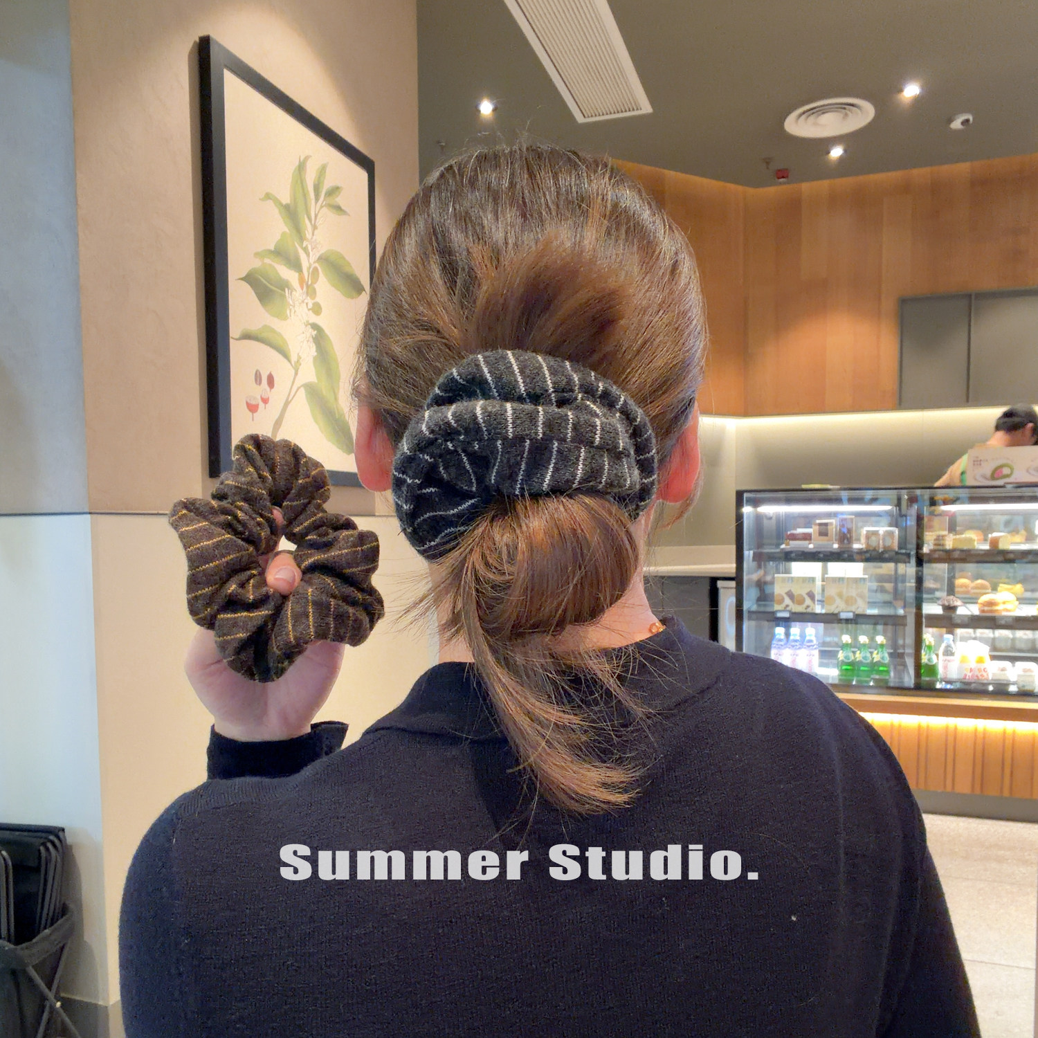 针织 显发量条纹发圈 秋冬毛织高弹力复古日常中号发绳肠圈女,饰品/流行首饰/时尚饰品新,发饰,淘宝优惠券,粉丝福利购,淘宝优惠卷