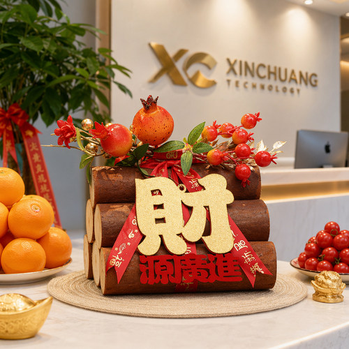 公司乔迁之喜布置柴源广进柴火摆件木头开业大吉仪式用品礼物全套