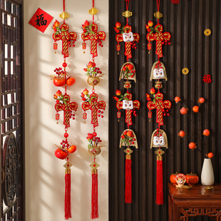 马年装饰品喜庆挂串高端福字挂件2026新款客厅过年布置万字结挂饰