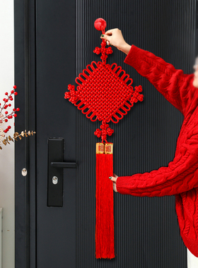 中国结挂饰2026新款入户门玄关客厅高档大号红色如意挂件手工编织