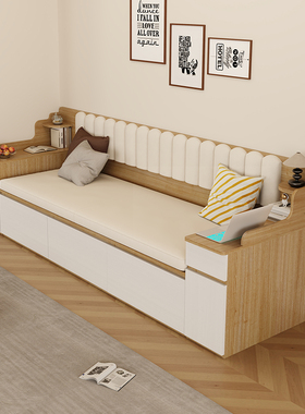 小户型沙发罗汉床榻两用储物带抽屉餐边卡座客餐厅书房收纳沙发柜