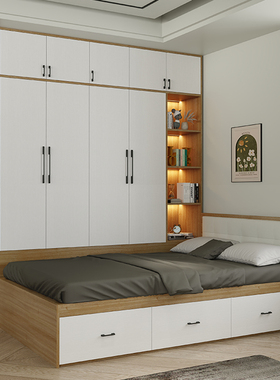 林业家具榻榻米衣柜床一体多功能组合小户型高箱省空间储物收纳床