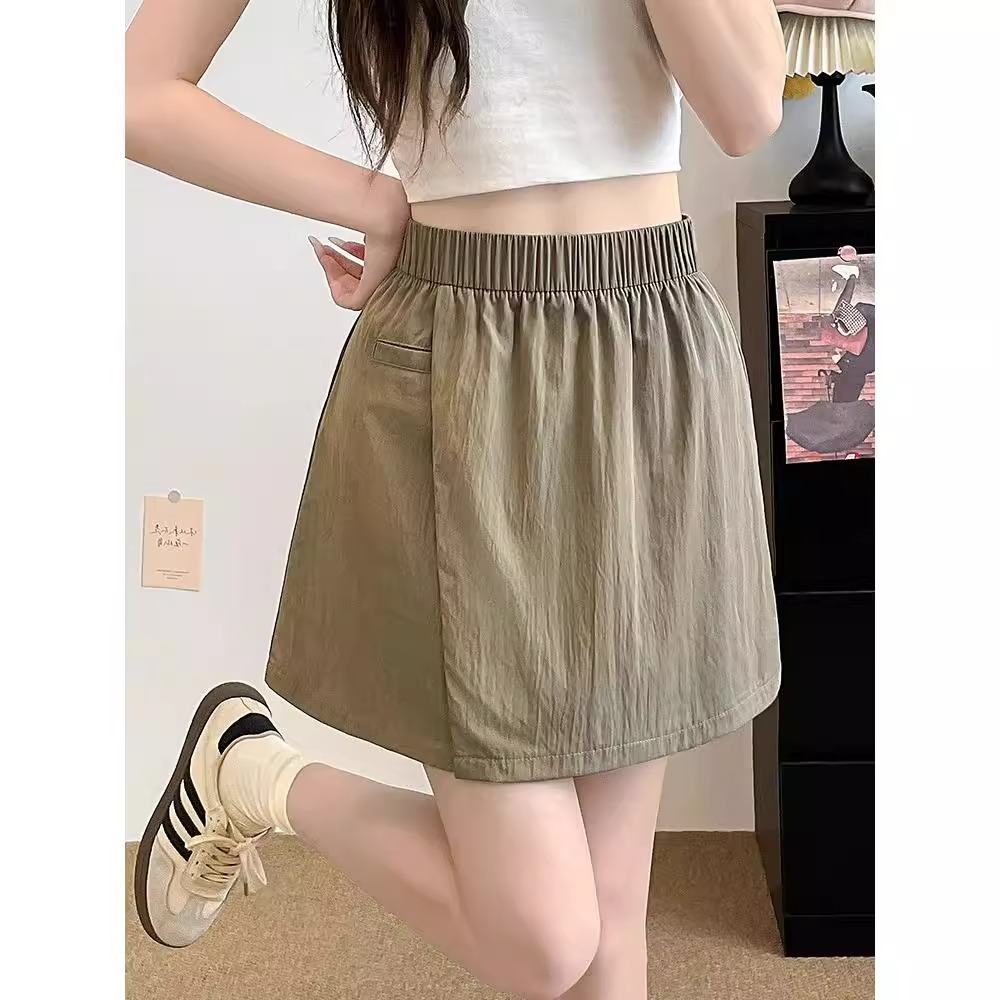 山本短裙女夏季薄2025新款高腰a字运动工装裙裤小个子冰丝半身裙