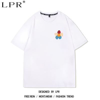 国潮设计感简约纯棉短袖T恤男士