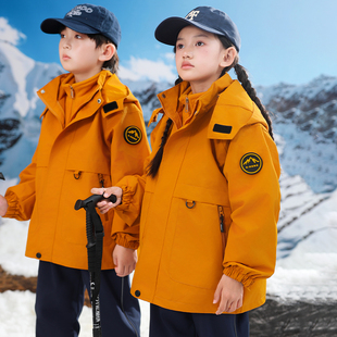 2026新款秋冬季小学生户外冲锋衣校服套装儿童班服外套幼儿园园服