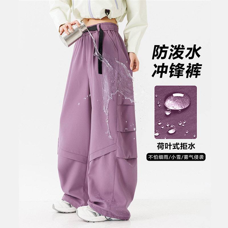 2026新款秋冬季三合一冲锋裤男女宽松登山徒步户外工装防泼水长裤