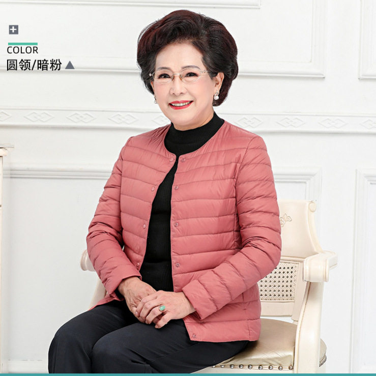 2026新款轻薄羽绒服女中老年妈妈装无V领圆领内胆保暖打底内穿