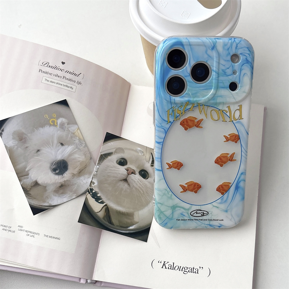 加尔 秋日可爱镂空DIY猫咪小狗金鱼世界适用苹果17ProMax手机壳iphone15新款16pro女款14pro防摔13硅胶保护套