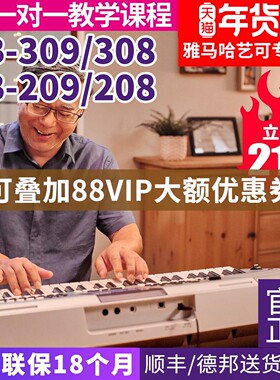 雅马哈电子琴kb309/308考级专业演奏61键力度209初学者KB290升级
