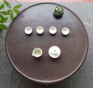 手工雕茶具  宋坑“圆圆满满”端砚石茶盘 69cmx69cmx4cm