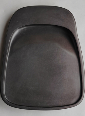 手工雕端砚台 黑端《淌池》端砚台09 17.5x13.8x2.3cm