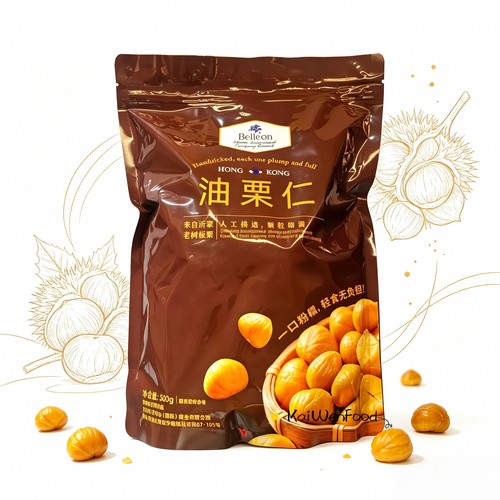 山东临沂沂蒙油栗仁颗粒饱满软糯休闲办公零食大包装独立装500g