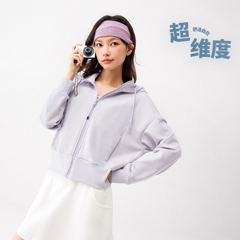 361度女子针织加绒外套2026夏季新款户外装休闲上衣保暖运动外套