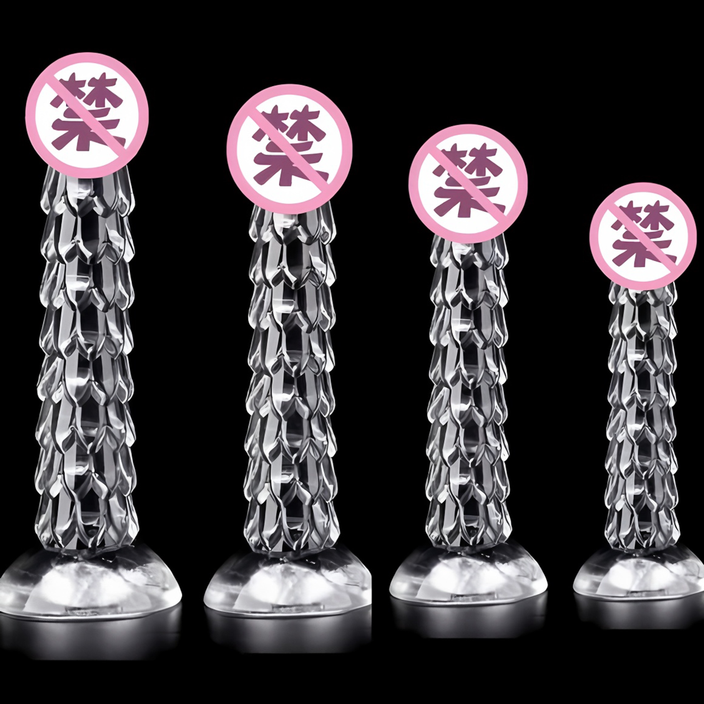 透明硅胶龙鳞假阳具后庭自慰器成人肛门超大阴茎玩具女士扩阴用品