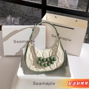 早秋新款 真皮腋下包包女原创设计小众手提包单肩包潮 欧美时尚