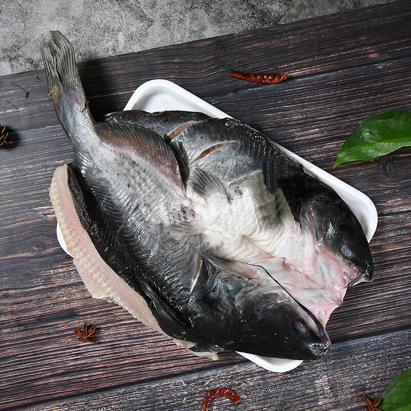 开背清江鱼商用鲜活冷冻烤鱼半成品食材纸包江团整箱调味腌制鮰鱼