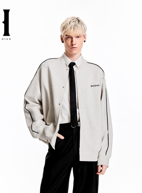 SEASON HIGE冬季BSQ联名舒适潮流精致字母刺绣棒球服夹克外套男装