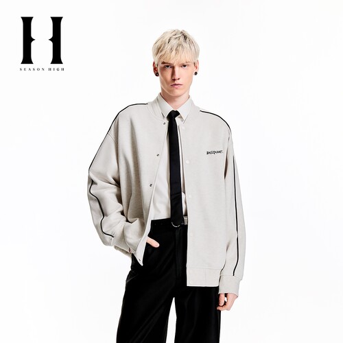 SEASON HIGE冬季BSQ联名舒适潮流精致字母刺绣棒球服夹克外套男装