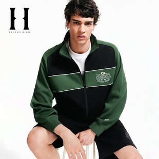简约外套 立领长袖 SEASON HIGH男生NFL联名冬拼色夹克2025年新款