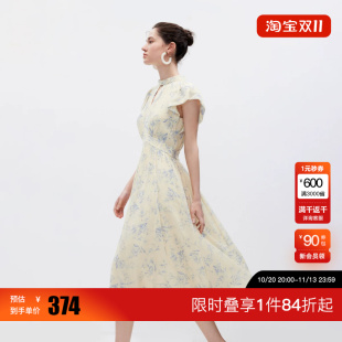 绫致ONLY2026夏季新款飘逸飞袖裙子浪漫氛围长裙连衣裙女