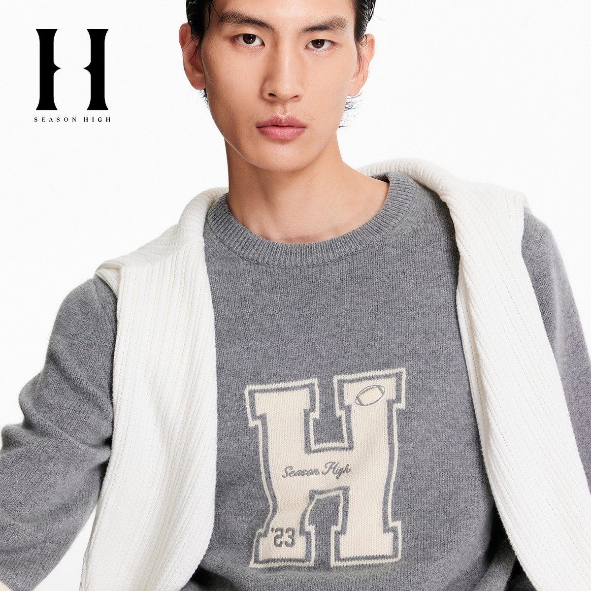 SEASON HIGH男装冬季毛衣针织衫圆领合身版型舒适百搭含羊毛上衣,男装,针织衫/毛衣,淘宝优惠券,粉丝福利购,淘宝优惠卷