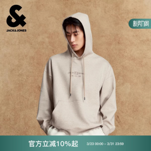 廓形连帽休闲上衣 卫衣纯棉百搭长袖 杰克琼斯2025年冬新款 男装