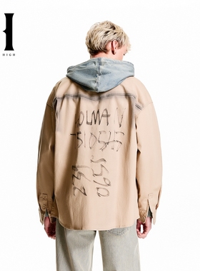 SEASON HIHG冬季BSQ联名时尚出街宽松舒适复古风长袖衬衫外套男装