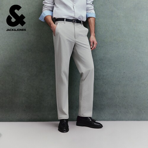 杰克琼斯春季休闲裤常规松紧腰头双侧插袋时尚百搭潮流休闲长裤子