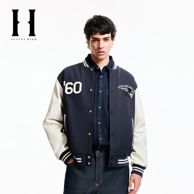 SEASON HIGH男生NFL联名冬夹克2025年新款纯棉长袖简约风棒球服