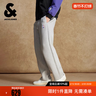 杰克琼斯春季卫裤休闲裤裤子宽松NBA联名洛杉矶湖人队刺绣潮流