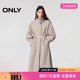 风衣外套女 ONLY2026春季 可拆卸腰带长款 宽松插肩袖 126136004 新款