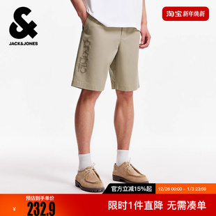 冬新款 子下装 短裤 字母刺绣后兜贴布宽松休闲裤 时尚 杰克琼斯男装