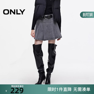 125437002 复古A字牛仔短裙半身裙女 ONLY2025冬新款 NBA联名款