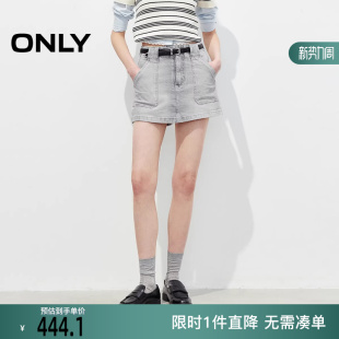 百搭A字高腰裤 时尚 裙短裤 牛仔裤 125343002 ONLY2025冬季 女 新款