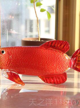 正品中国风易上手豪华易博釉面金龙鱼饰品工艺样板品房装修办公乔