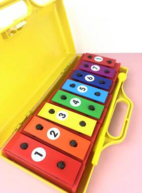 正品奥尔夫器乐铝板敲琴八打音砖童击乐器彩虹琴音块 音乐儿早教8