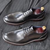 圆头透气低鞋 正品 帮结 皮固特务异皮鞋 底男鞋 纯手工真皮男士 商正装