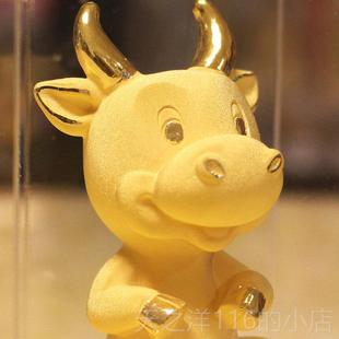 正品 绒沙金十二生肖送牛件礼祝福创意家居饰品摆工艺礼品摆设生日
