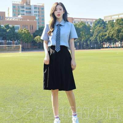 正品校服套装长裙学院风夏季学初学生校服