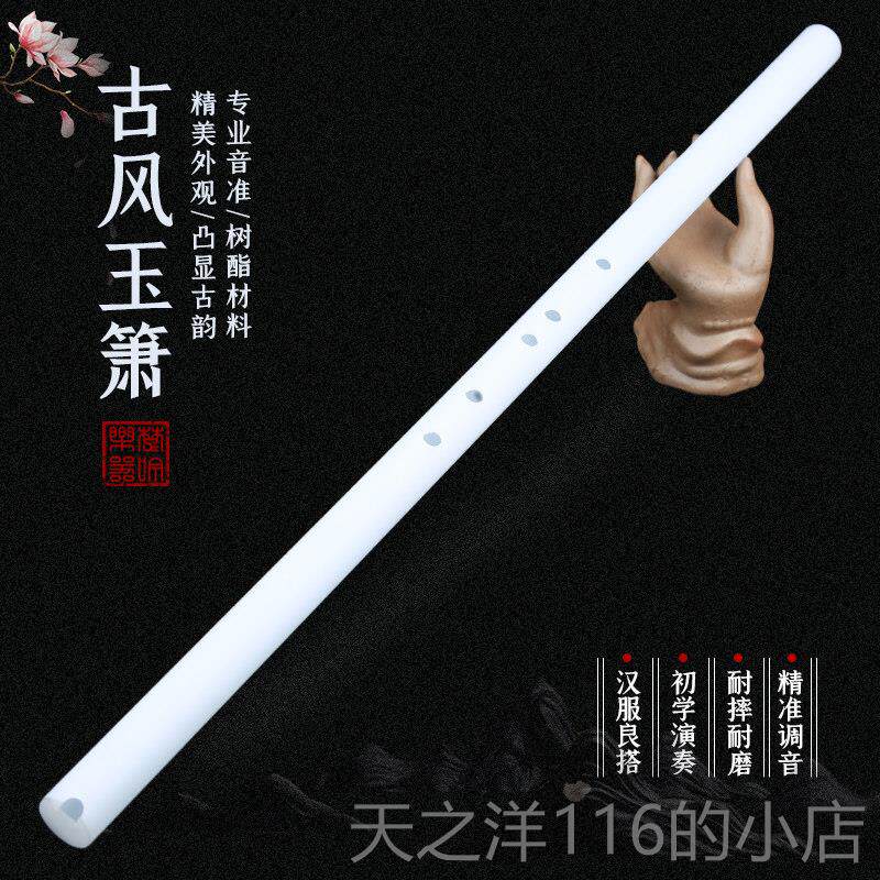 正品兮 潇有玉箫树脂箫通口洞箫八孔短初箫学专梦业演奏古风乐器c