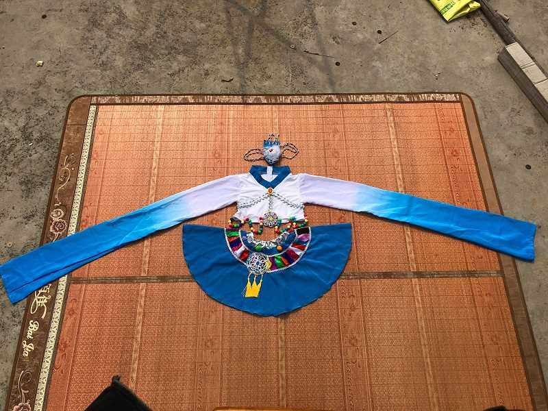 正品第八届小荷风采隆达梅朵儿童演出服古典藏族舞蹈服水袖民族表