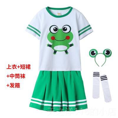 正品六童一儿合唱演出服幼儿小园小蝌蚪找妈跳蛙小青蛙舞妈蹈表演