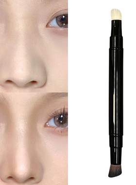 便携鼻影刷修容斜头小号鼻侧影刷子化妆刷双头两用伸缩带盖两头用