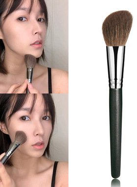 斜角修容刷侧脸阴影刷脸颊面部侧影刷暗影腮红刷斜头动物毛晒红刷