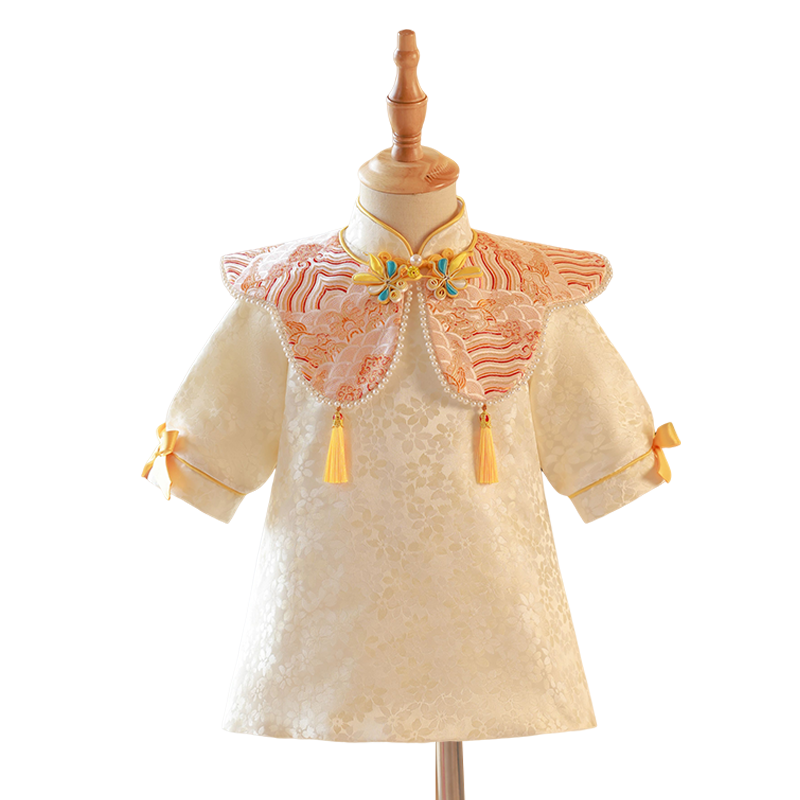 哥麦拉中式周岁礼服女宝宝春季
