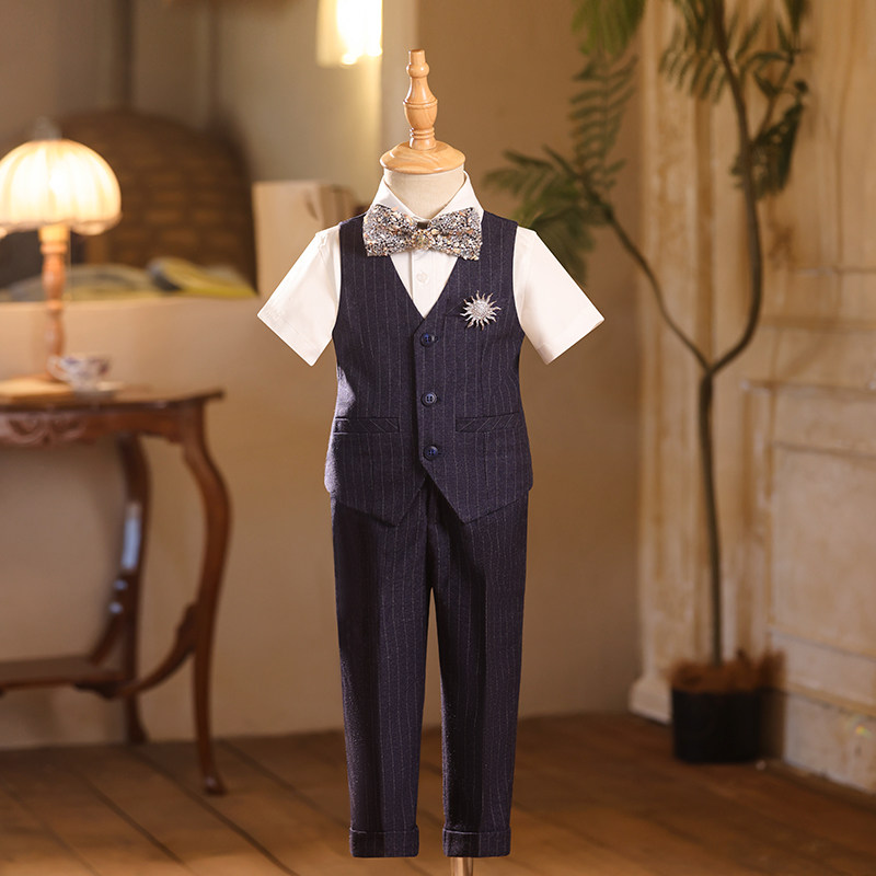 哥麦拉主持人礼服男童西装夏季