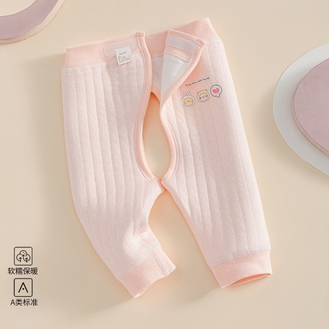 婴儿裤子春秋款宝宝早秋保暖裤纯棉a类新生儿魔术贴开裆裤小月龄,童装/婴儿装/亲子装,保暖裤,淘宝优惠券,粉丝福利购,淘宝优惠卷