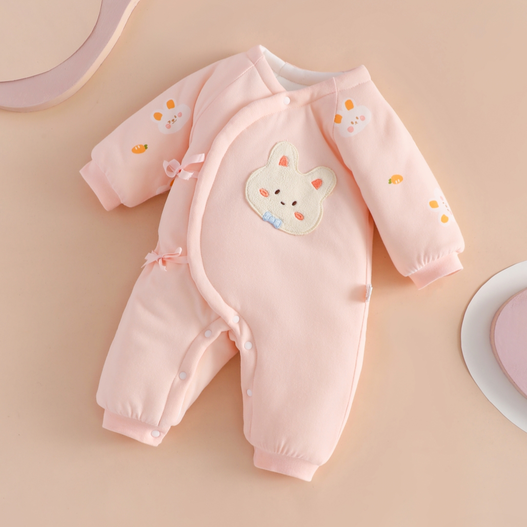 新生儿加厚夹棉哈衣连体衣服