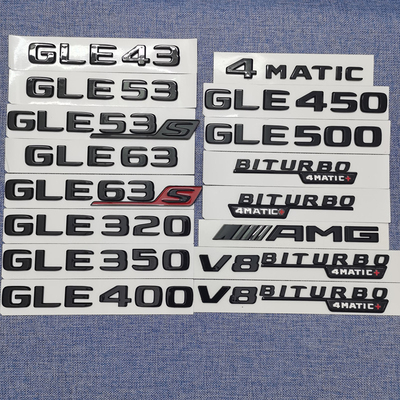适用奔驰GLE53车尾标AMG改装GLE63S字母贴标V8BITURBO性能车标贴