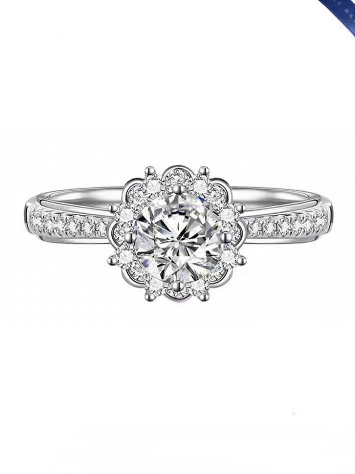 正品igi实验室培育钻石18k白金戒指女款求婚结婚一克拉钻戒定制